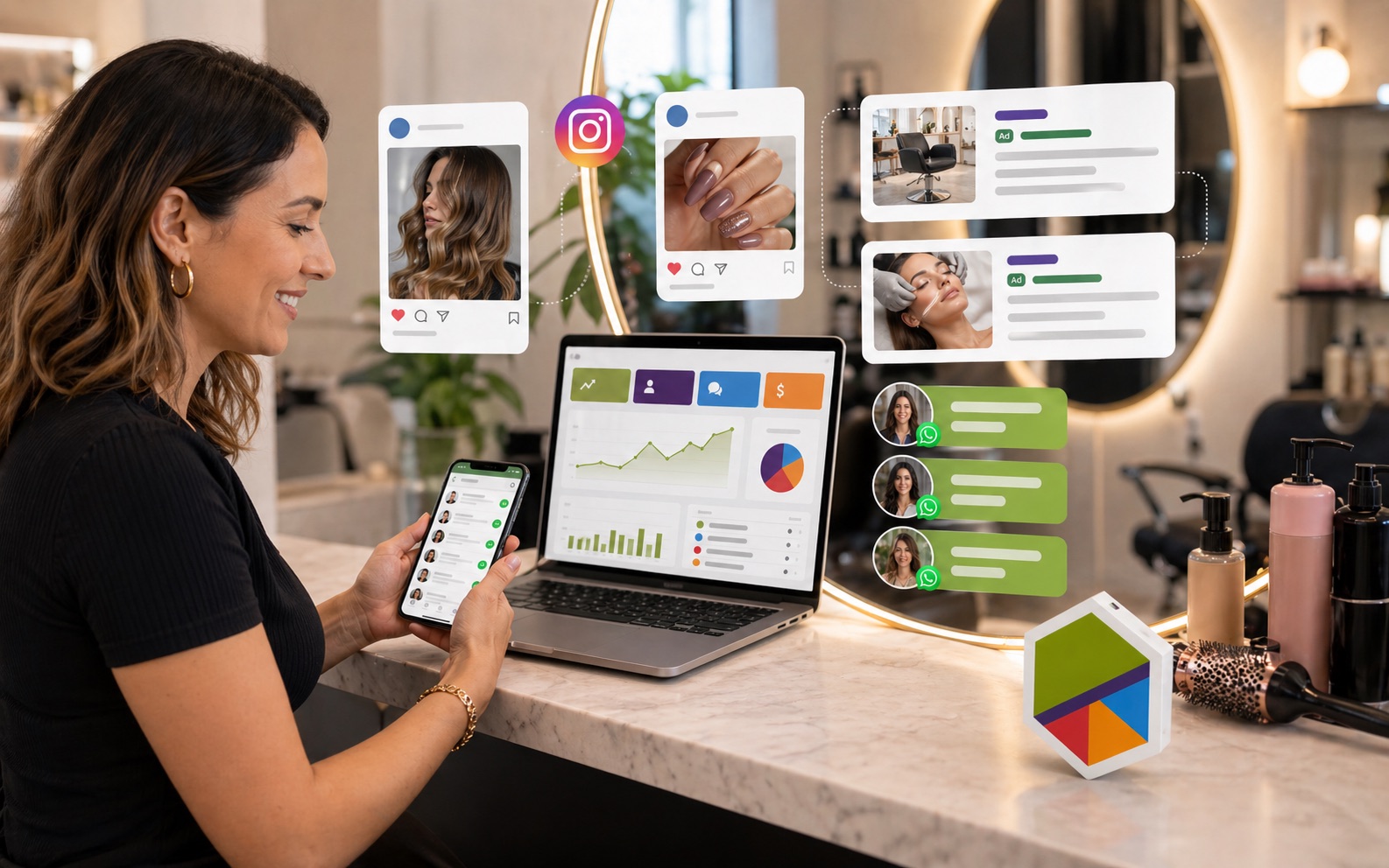Sitio web y redes sociales para negocios de servicios con foco en consultas